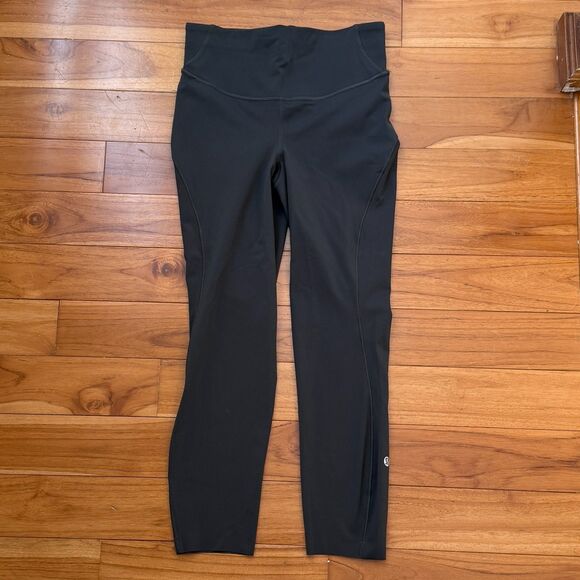 Women Lululemon Base Pace High-Rise Crop 23"Leggings in Graphite Grey Size 6 - Picture 3 of 9